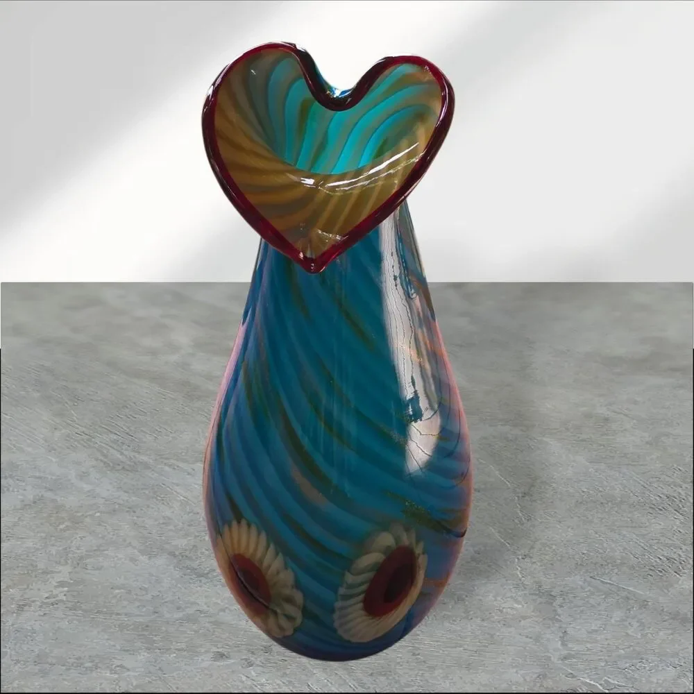 Murano Art Glass Vase 18.75